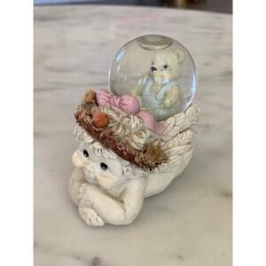 Vintage 1990s Westland Dreamsicle Cherub Snowglobe